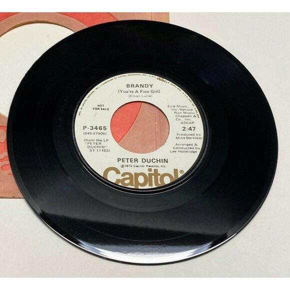 Peter Duchin Brandy / Day By Day (Godspell) 45 Vinyl 70s Jazz Rock Capitol Promo - Picture 4 of 6